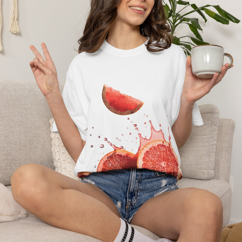 Grapefruit Splash T-Shirt — Fresh Citrus Graphic Tee