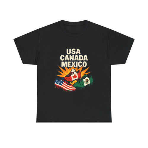 T-Shirt — USA Canada Mexico Flags Graphic Tee