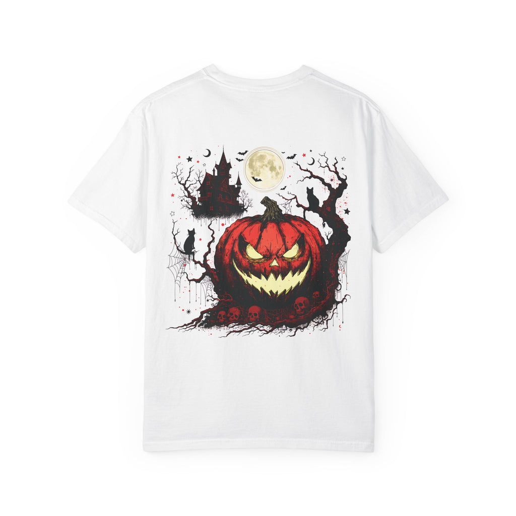Halloween Pumpkin T-Shirt — Creepy Jack-O'-Lantern Haunted Scene